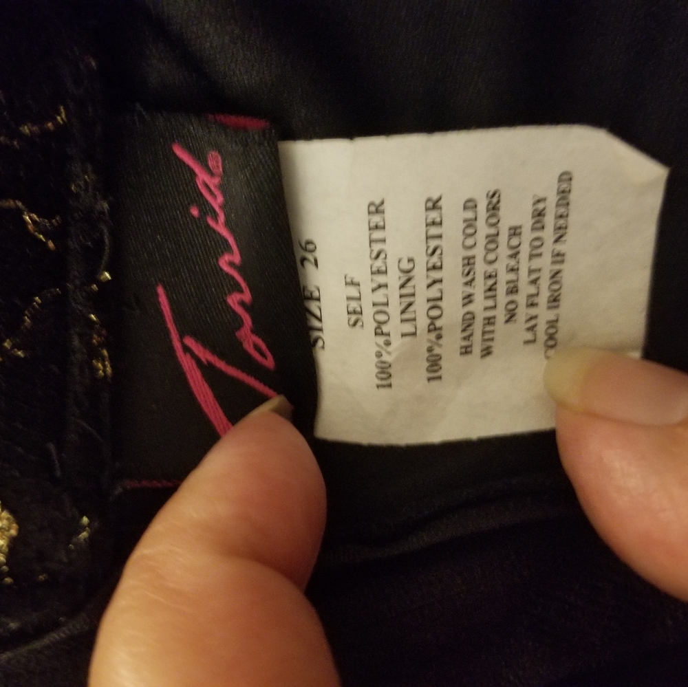 Black gold lace rouched strapless cocktail dress - Picture 3 of 5